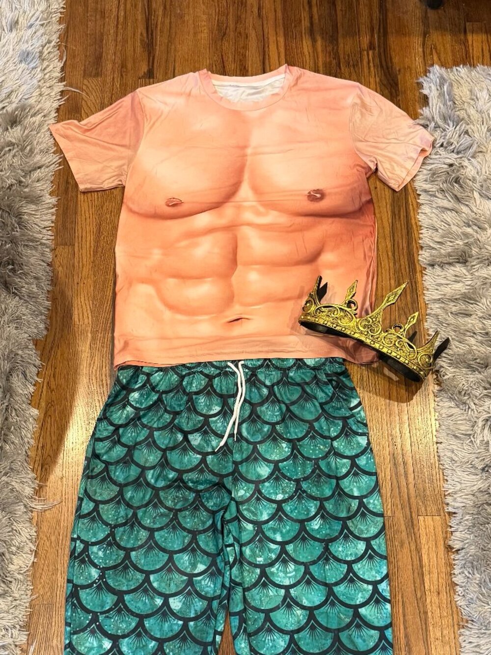 King Triton Mermaid Poseidon Halloween Costume Size Men’s Medium